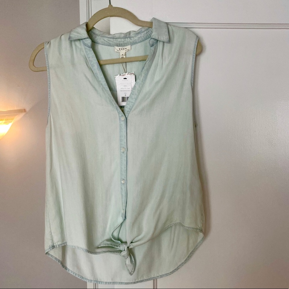 Soft Joie Creta Sleevless Chambray shirt - Picture 3 of 5